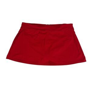 Lands End Women's Red Swim Skirt size 16P 522580